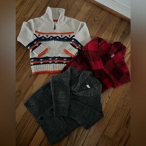 Bundle of 3 Cardigan Sweaters Kids Age 3